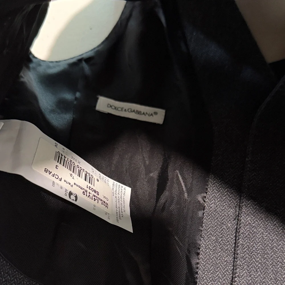 Dolce & Gabbana Dark Gray Herringbone Vest